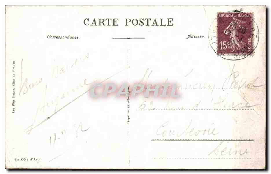CPA Nice Jetee Promenade et Promenade des Anglais — Verso