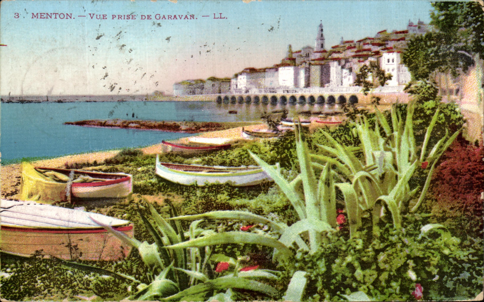 CPA Menton vue Prise De Garavan