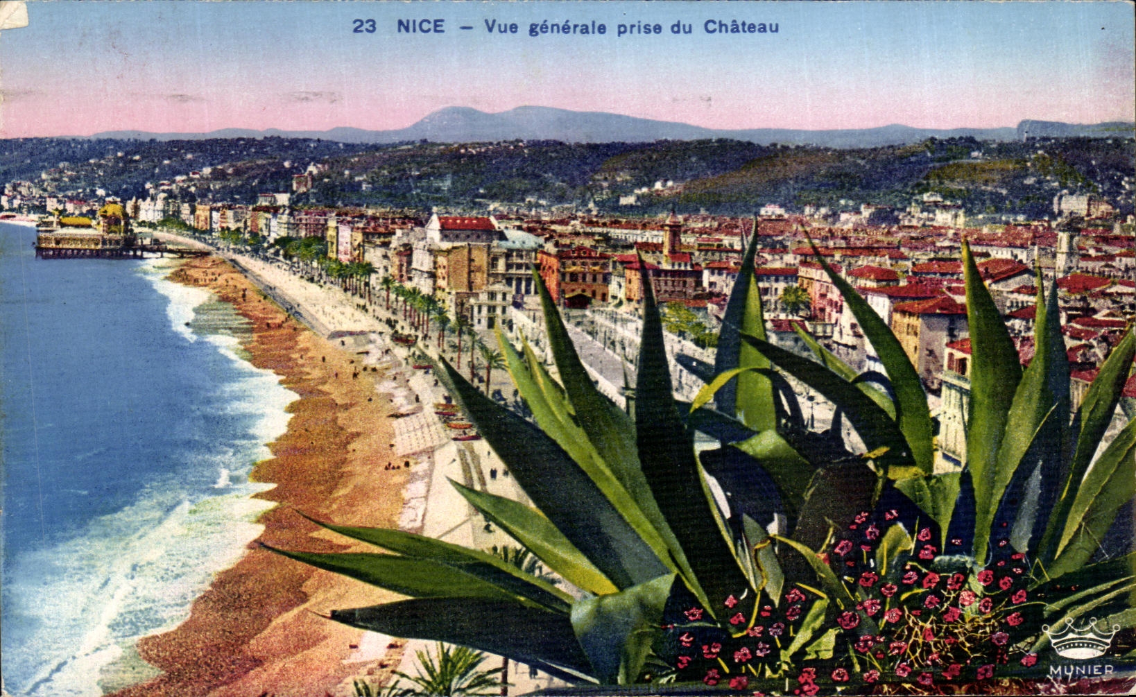 CPA Nice Vue generale Prise du Chateau