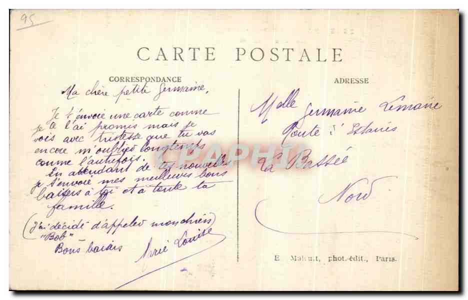 CPA Enghien les Bains Le Lac — Rückseite