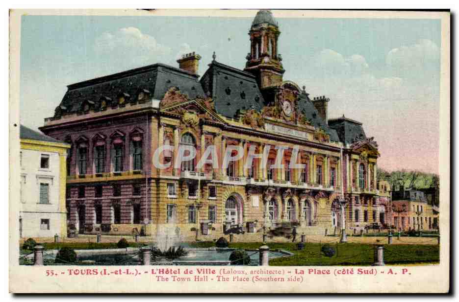 CPA Tours L'Hotel de Ville La place