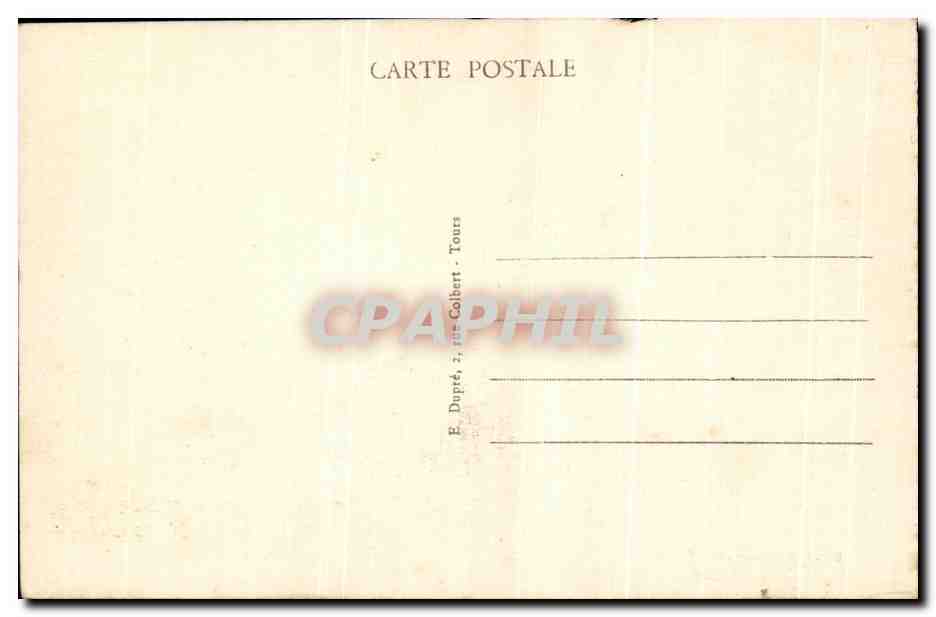 CPA Tours L'Hotel de Ville La place — Rückseite