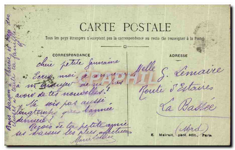 Enghien-les-Bains — Les bords du Lac et le Casino — E. M. — Verso