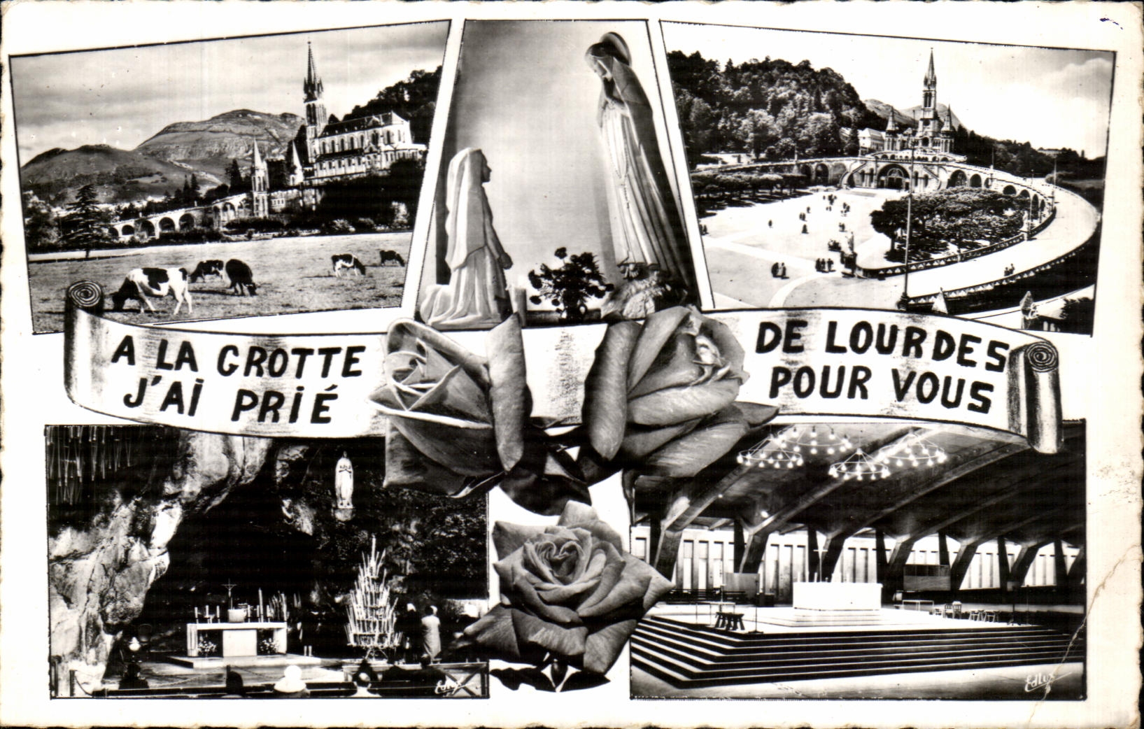 Lourdes — La Grotte et la Basilique — Éd. P. Doucet, n°10
