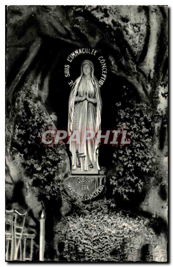 CPA Lourdes la vierge a la grotte