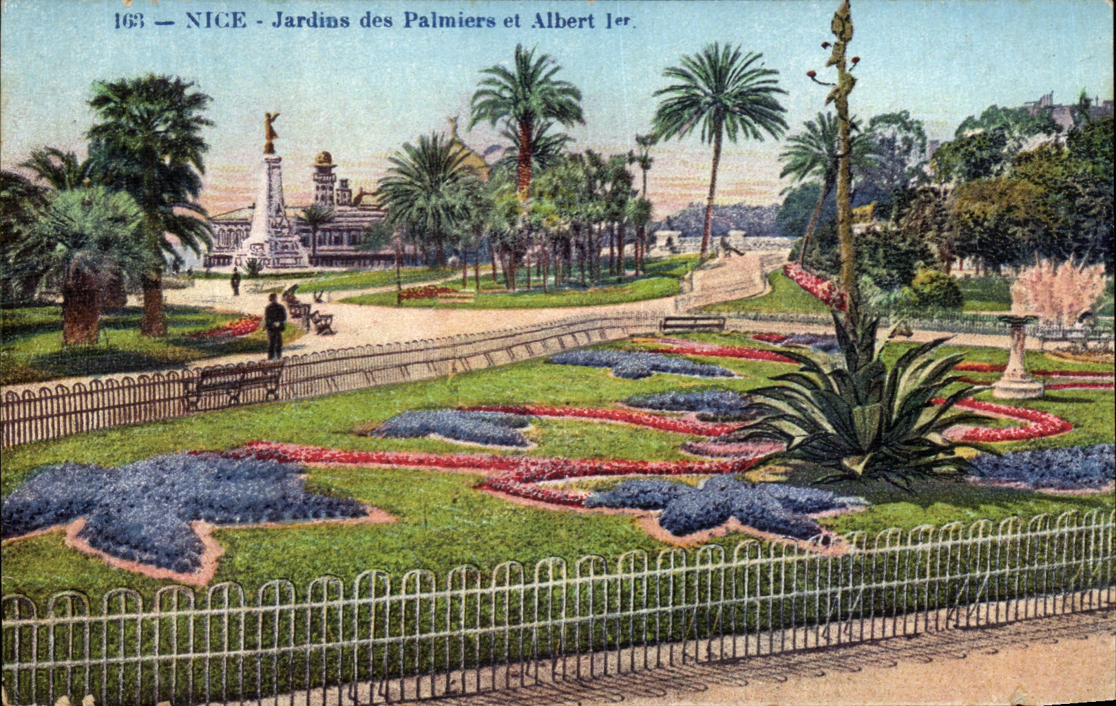 CPA Nice Jardins Des Palmiers Et Albert 1er
