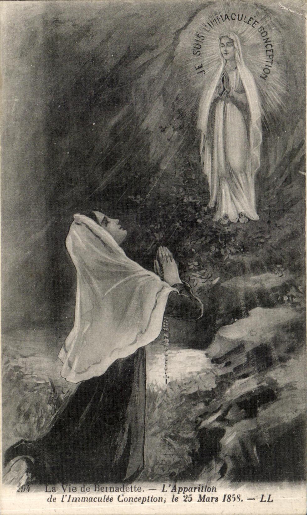 CPA La Vie de Bernadette L'Apparition de I'Immaculee Conception