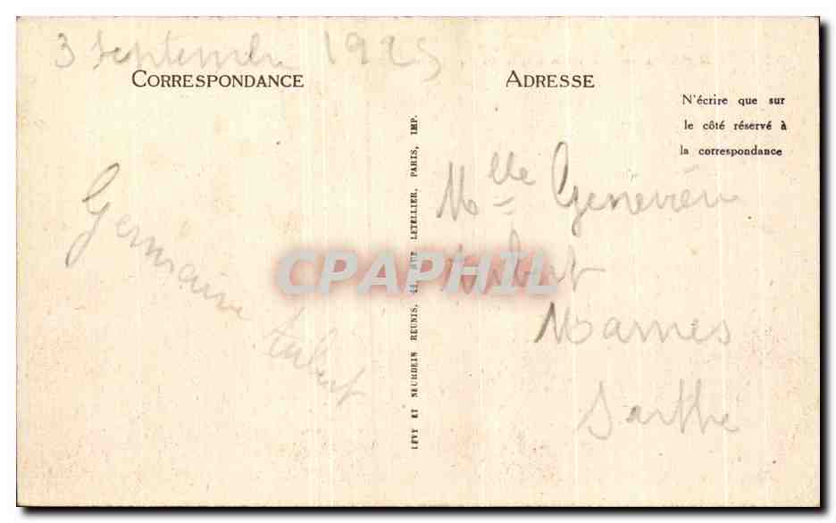 CPA Lourdes Les Trois Croix du Petit Jer — Verso