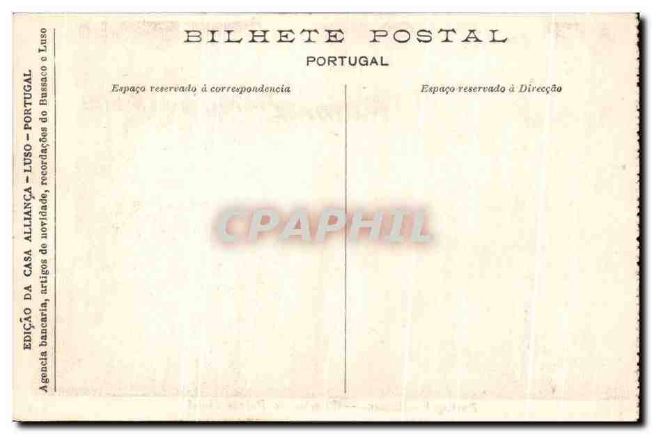 CPA Portugal Bussaco Galerias do Palace Hotel — Rückseite