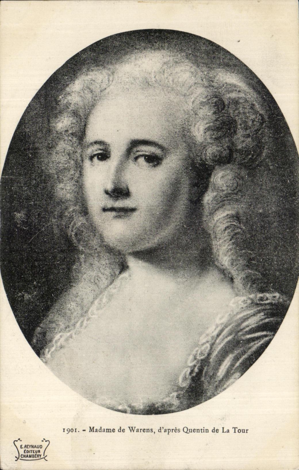 CPA Madame de Warens d'apres Quentin de La Tour