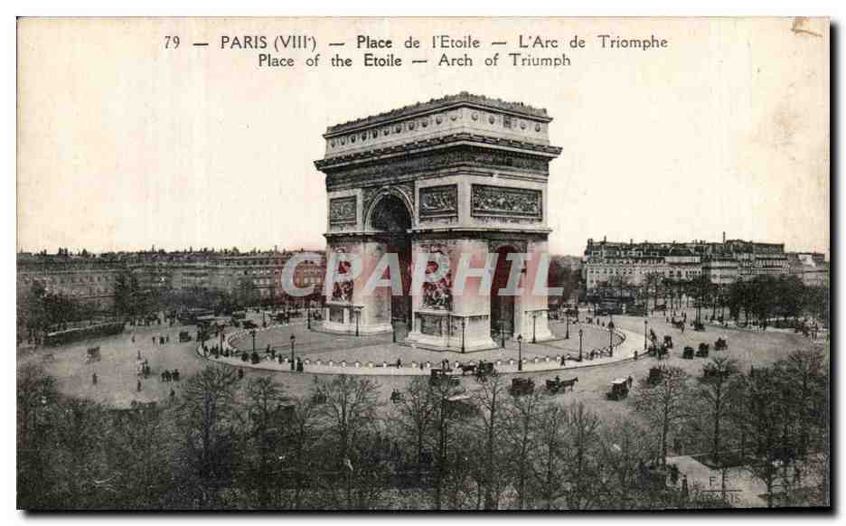 CPA Paris Place de I'Etoile L'Arc de Triomphe 