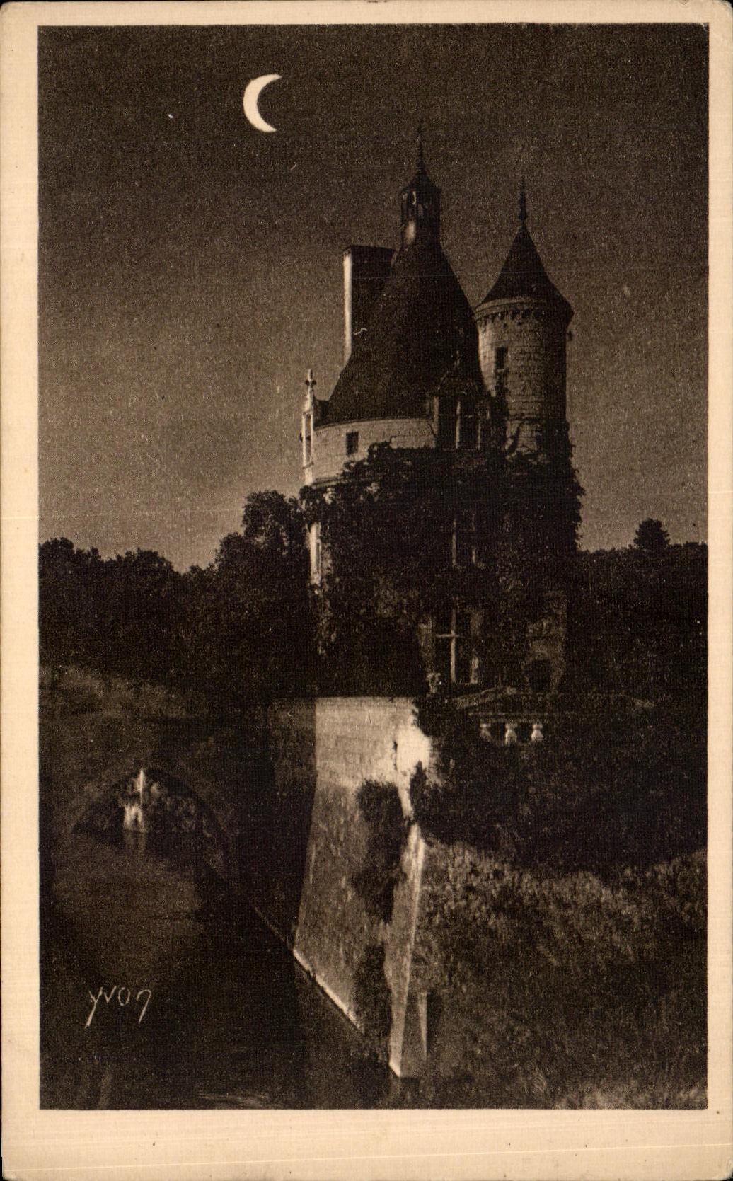 CPA Chateau de Chenonceaux Clair de lune