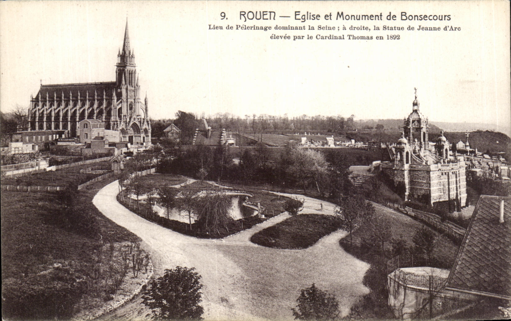 CPA Rouen Eglise et Monument de Bonsecours