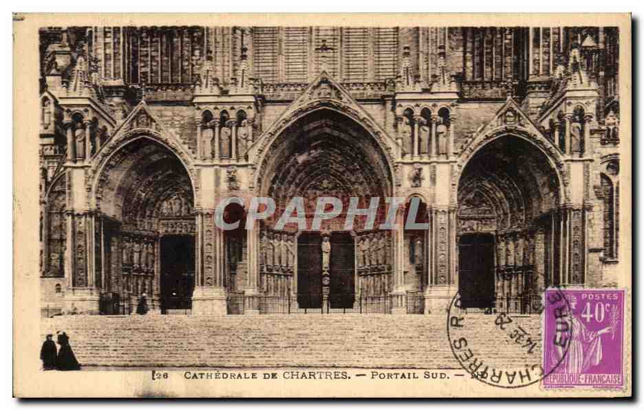CPA Cathedrale De Chartres Portail Sud