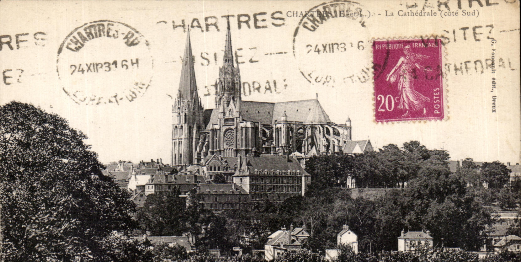 CPA Chartres La cathedrale 