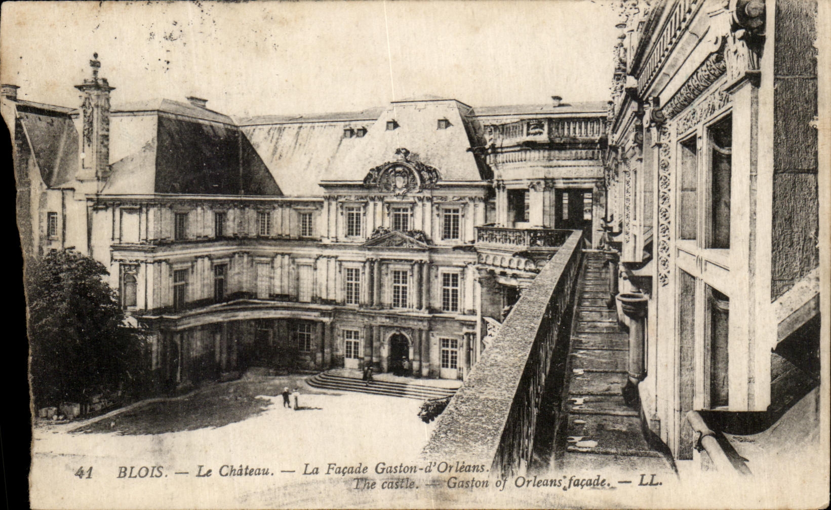 CPA Blois Le Chateau La Facade Gaston d'Orleans