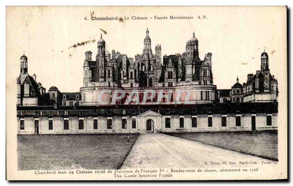 CPA Chambord Le Chateau Facade Meridionaie