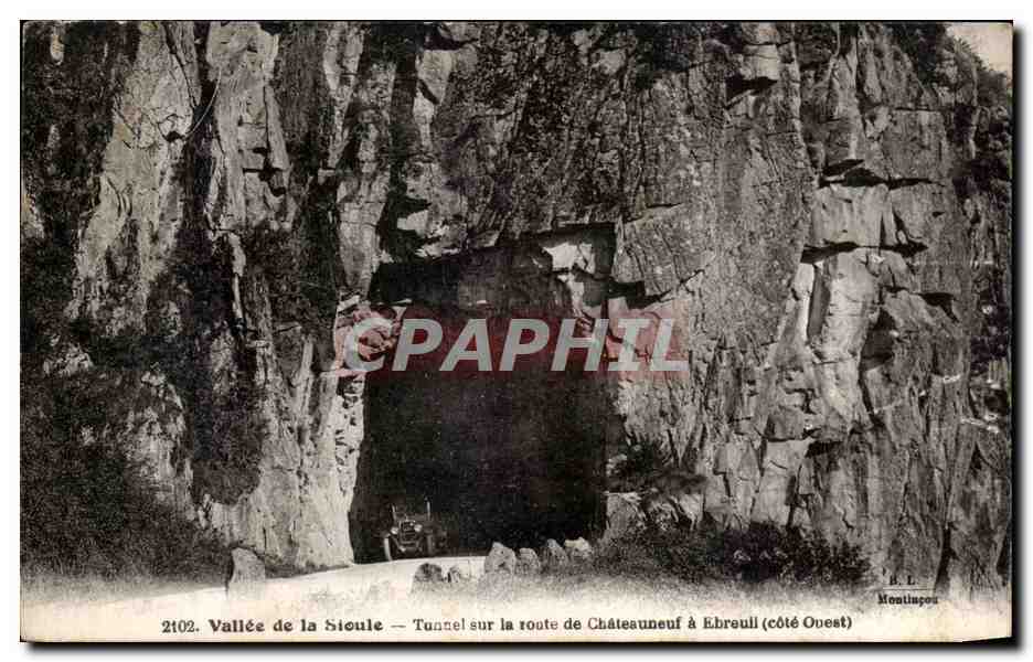 Vallée de la Sioule — Tunnel sur la route de Châteauneuf à Ebreuil (côté Ouest) — B. L. Montinçon