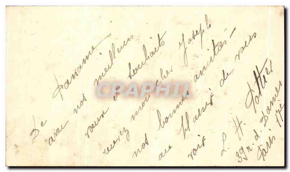 CPA Fantaisie Fleurs Bonne Annee — Rückseite