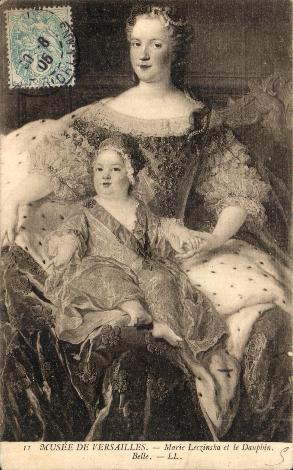 Musée de Versailles — Marie Leszinska et le Dauphin. — LL.