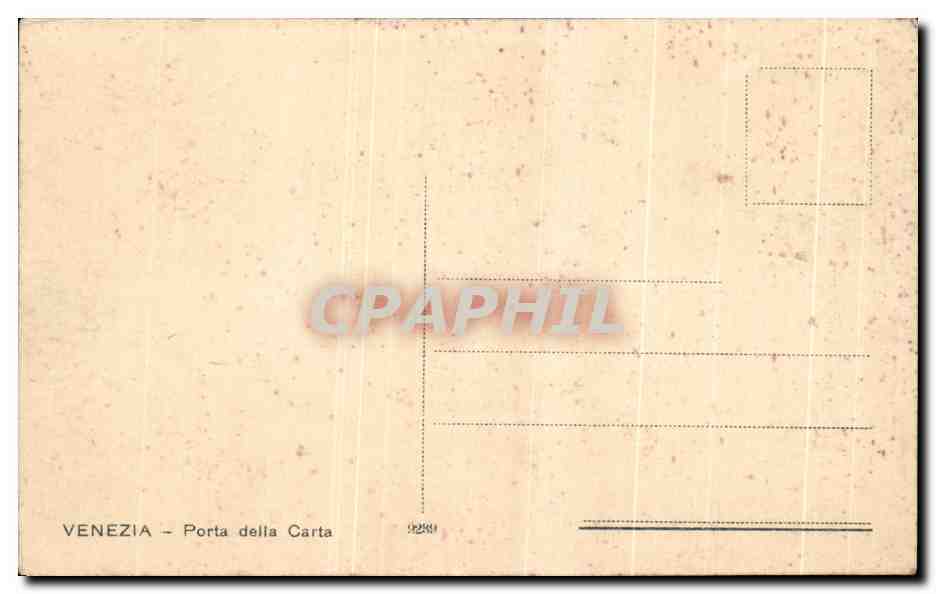 CPA Venezia Porta della Carta — Rückseite