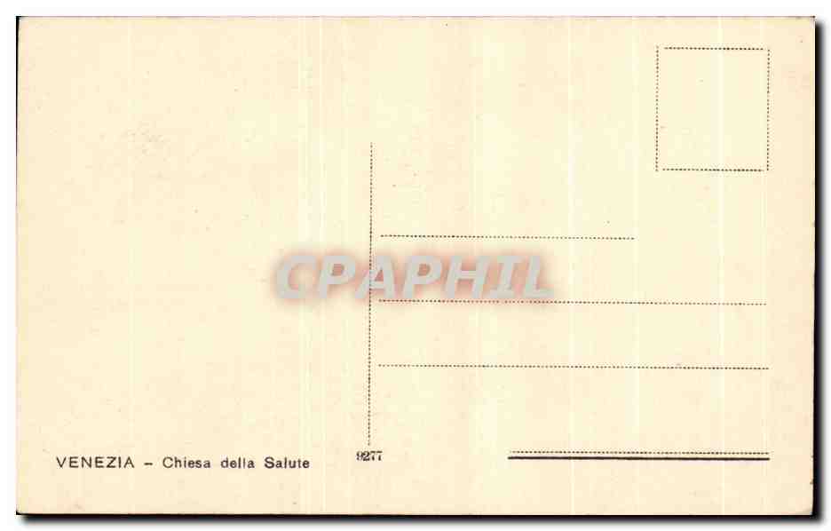 CPA Venezia Chiesa della Salute  — Rückseite