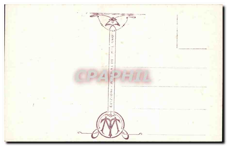 CPA Milano Piazza della Scala Palazzo della Banca Commerciale — Verso