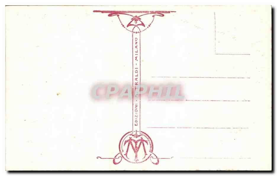 CPA Milano Monum a Vitt Emanuele Areo — Verso