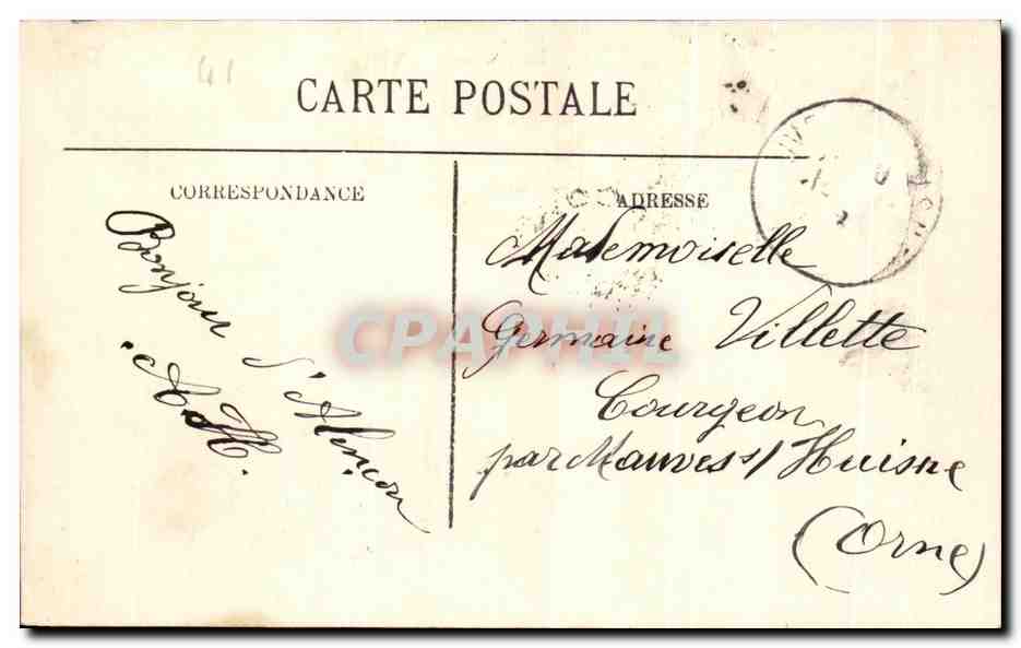 CPA Alencon L'Eglise Notre Dame — Rückseite