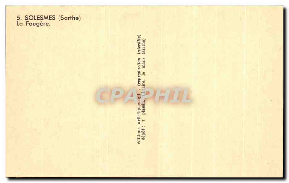 CPA Solesmes La Fougere — Back