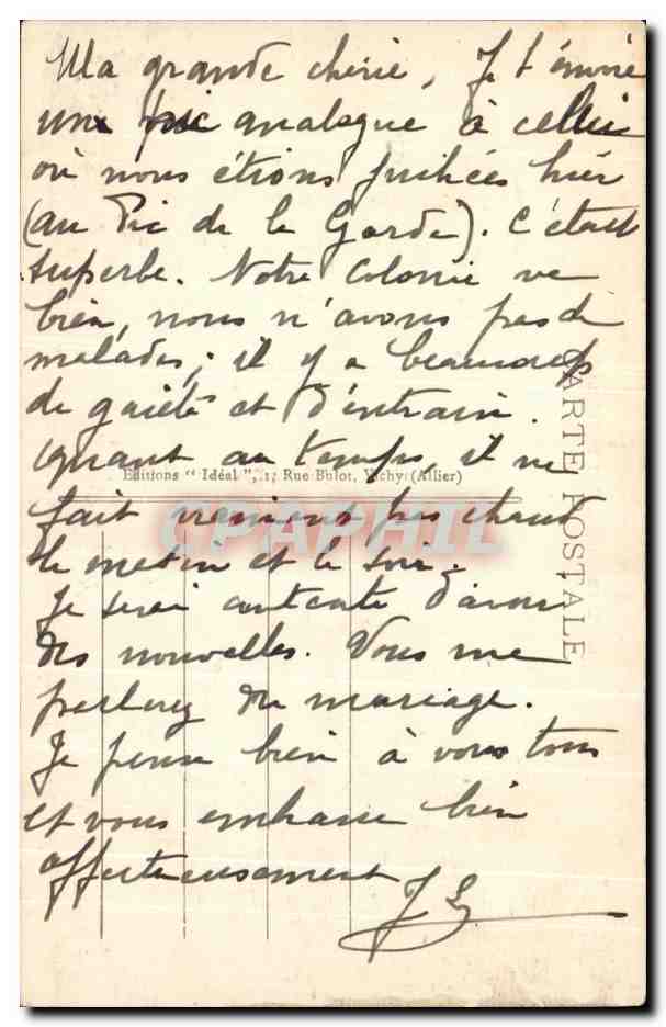 CPA Le Mont Dore Sommet du Sancy Le Rocher Des Trois Diables  — Verso