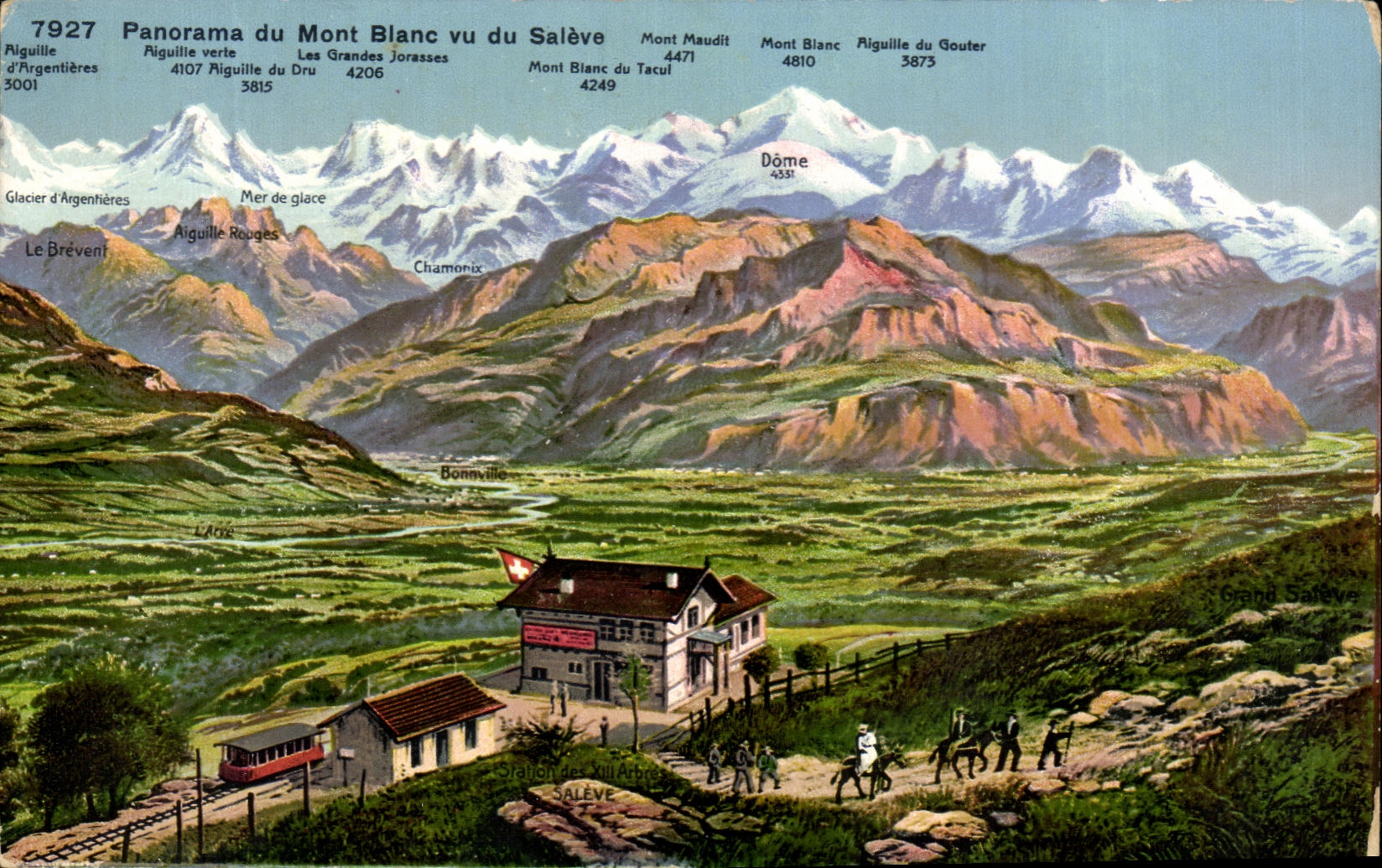 CPA Panorama Du Mont Blanc Vu Du saleve