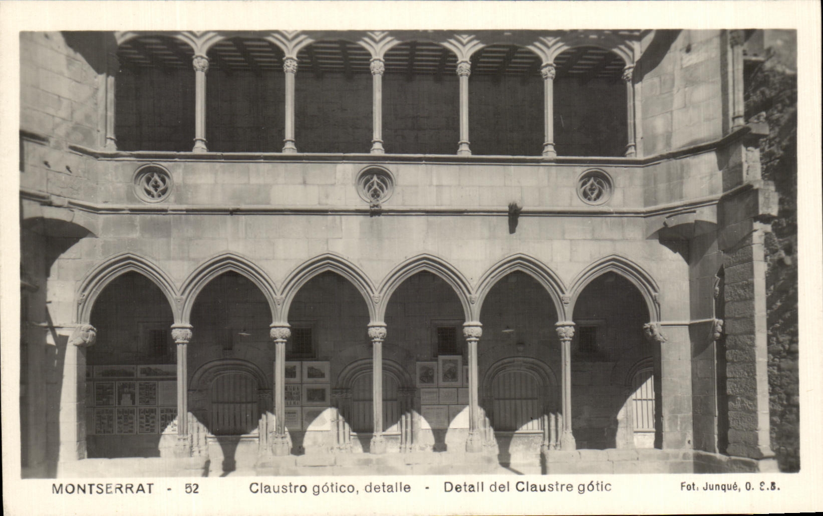 CPA Montserrat Claustro Gotico Detalle Detall Del Claustre Gotic