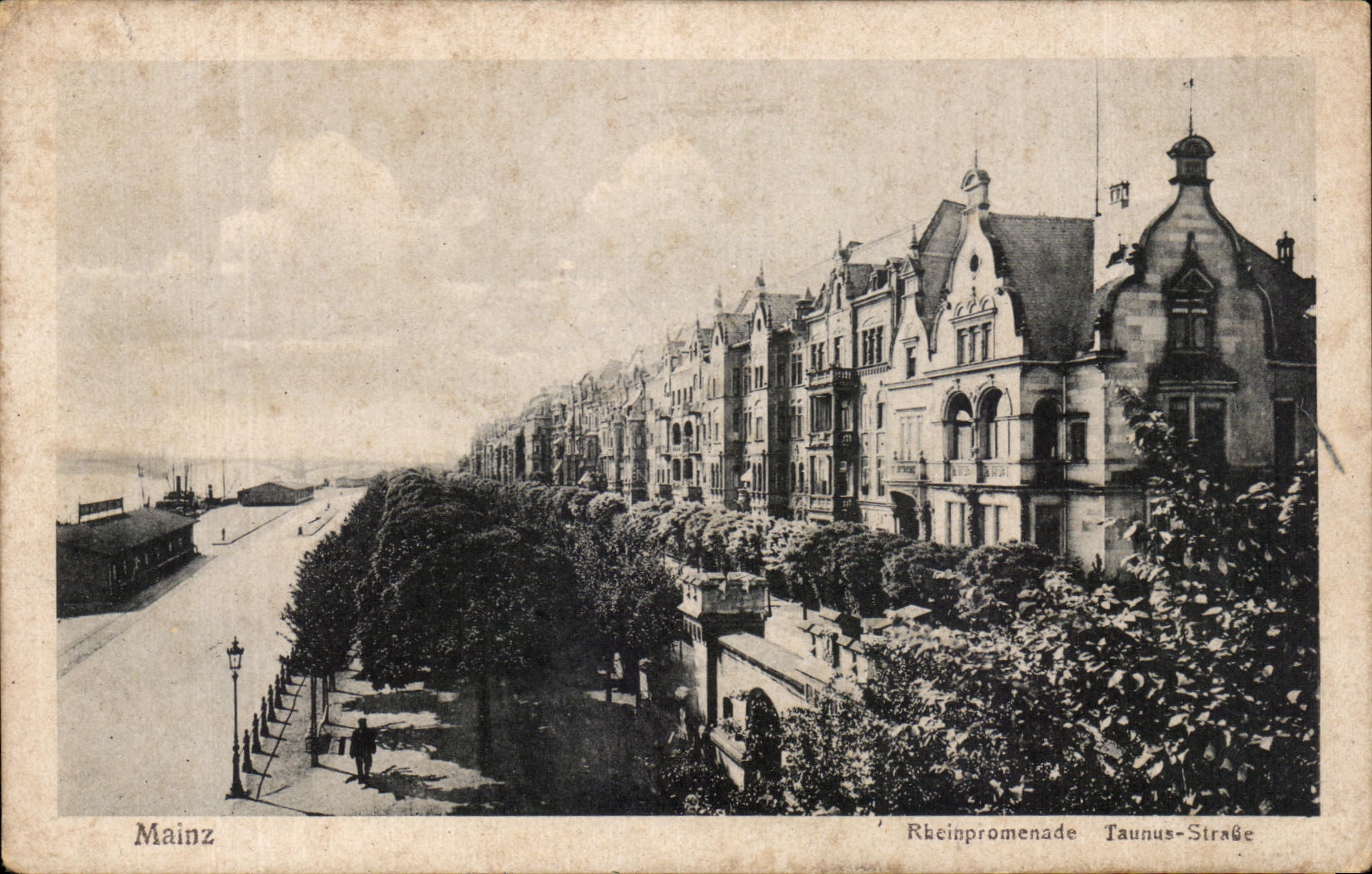 Mainz — Rheinpromenade et Taunus-Straße — éditeur Ludwig, Mainz, n° 43843