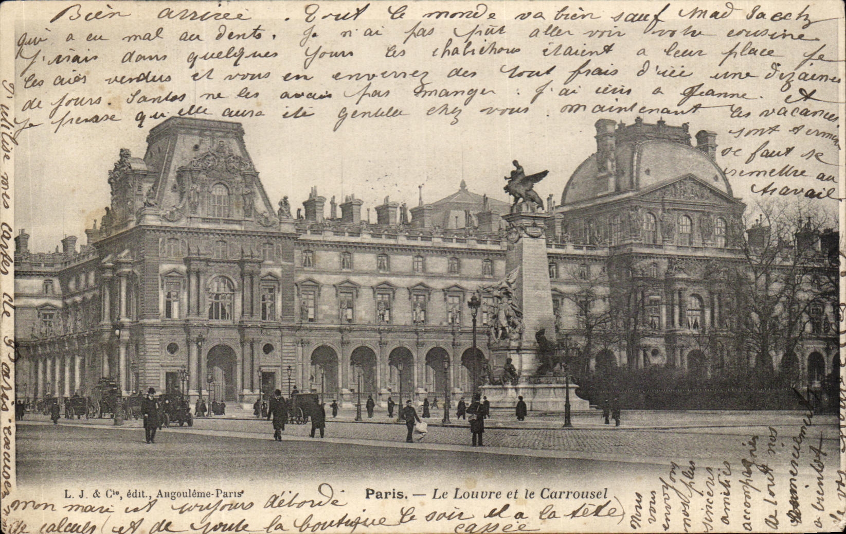CPA Paris Le Louvre et la Carrousel
