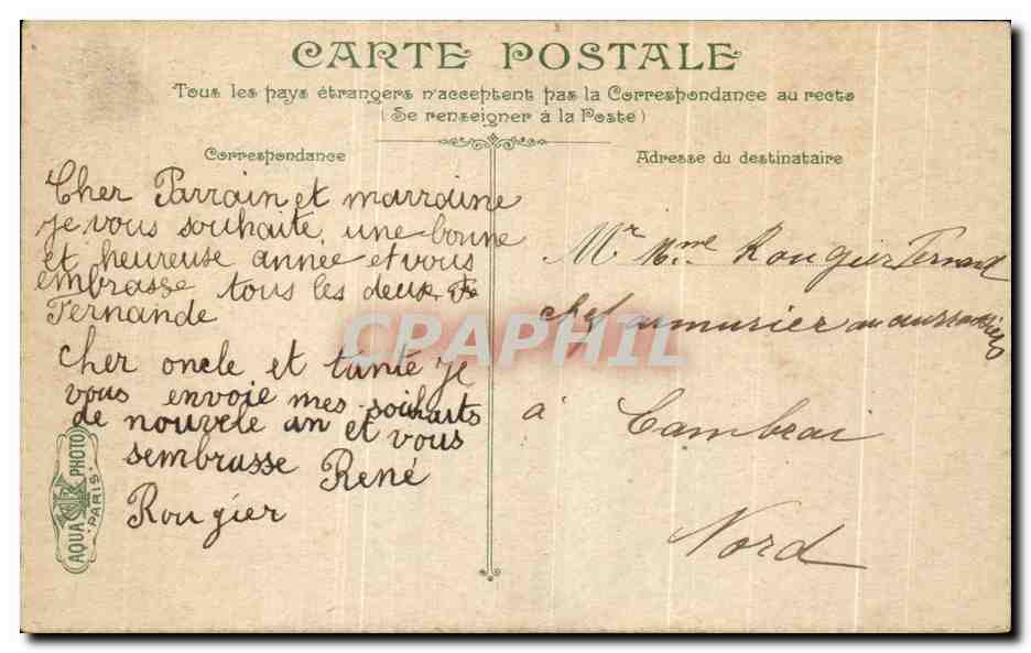 CPA Paris Buttes Chaumont Le Lac — Verso