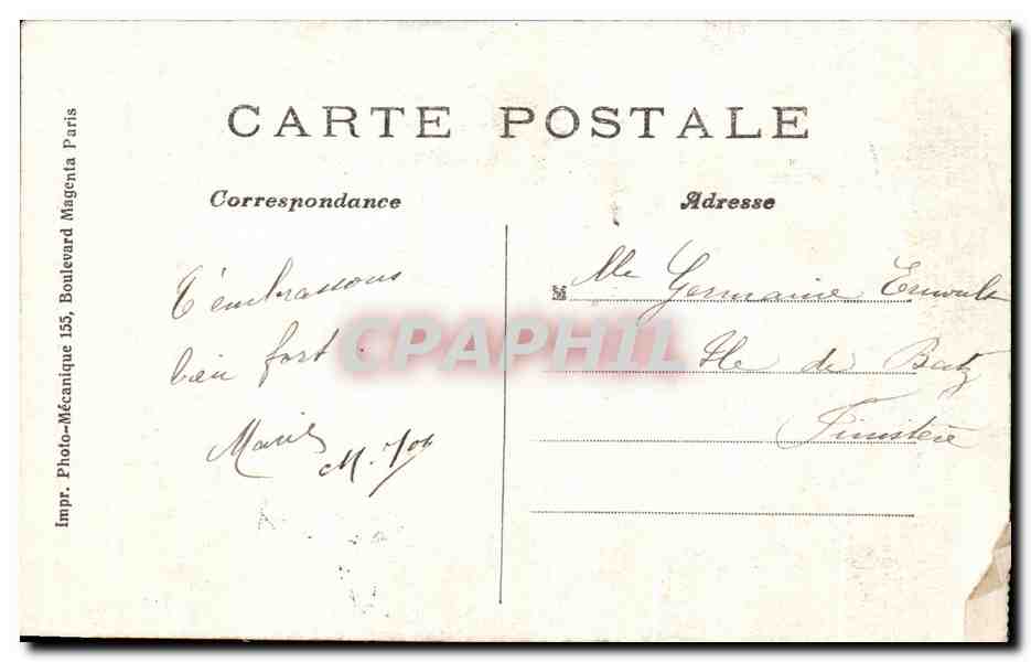 CPA Paris Jardin des Plantes Cerf de France — Verso
