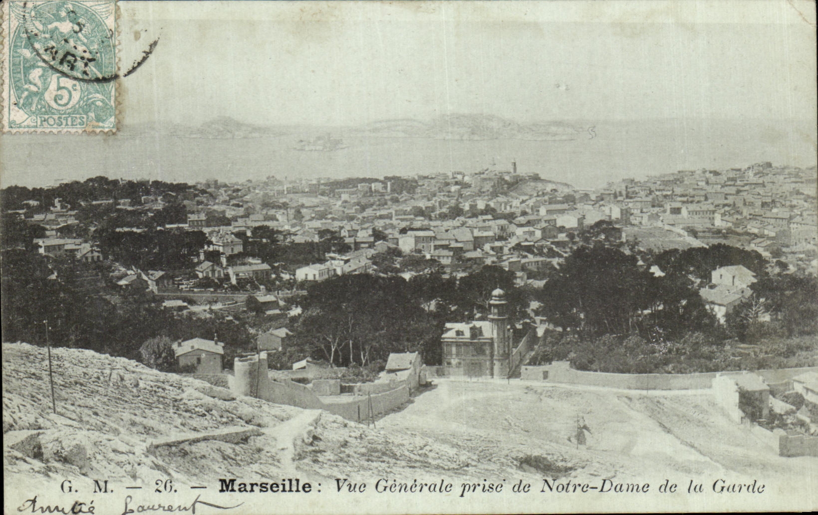 CPA Marseille Vue Generale prise de Notre Dame de la Garde