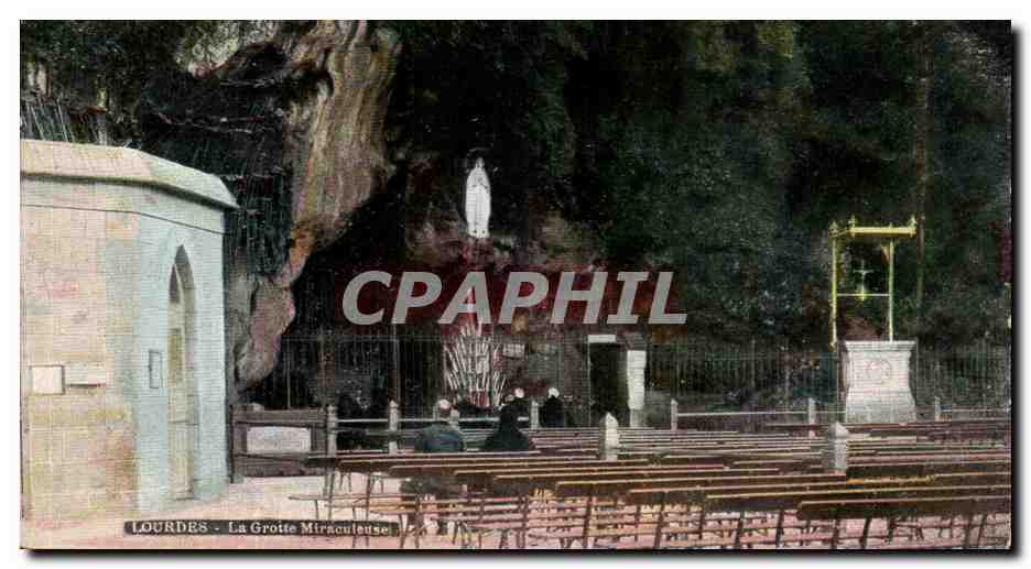 CPA Lourdes La Grotte Miraculeuse