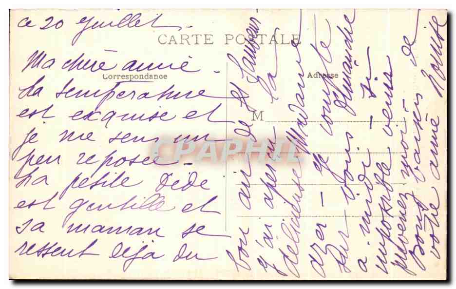 CPA St Sauveur La Colonne de la Duchesse de Berry — Verso