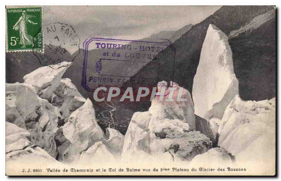 CPA Vallee de Chamonix et le Col de Balme Vus du Plateau du Glacier des Bossons