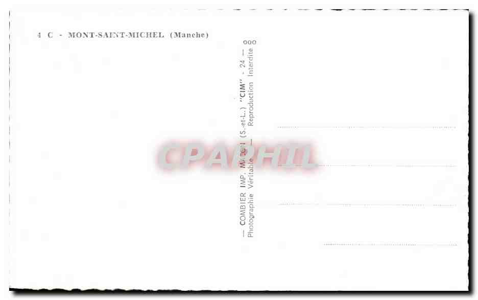 CPSMLe Mont Saint Michel — Verso
