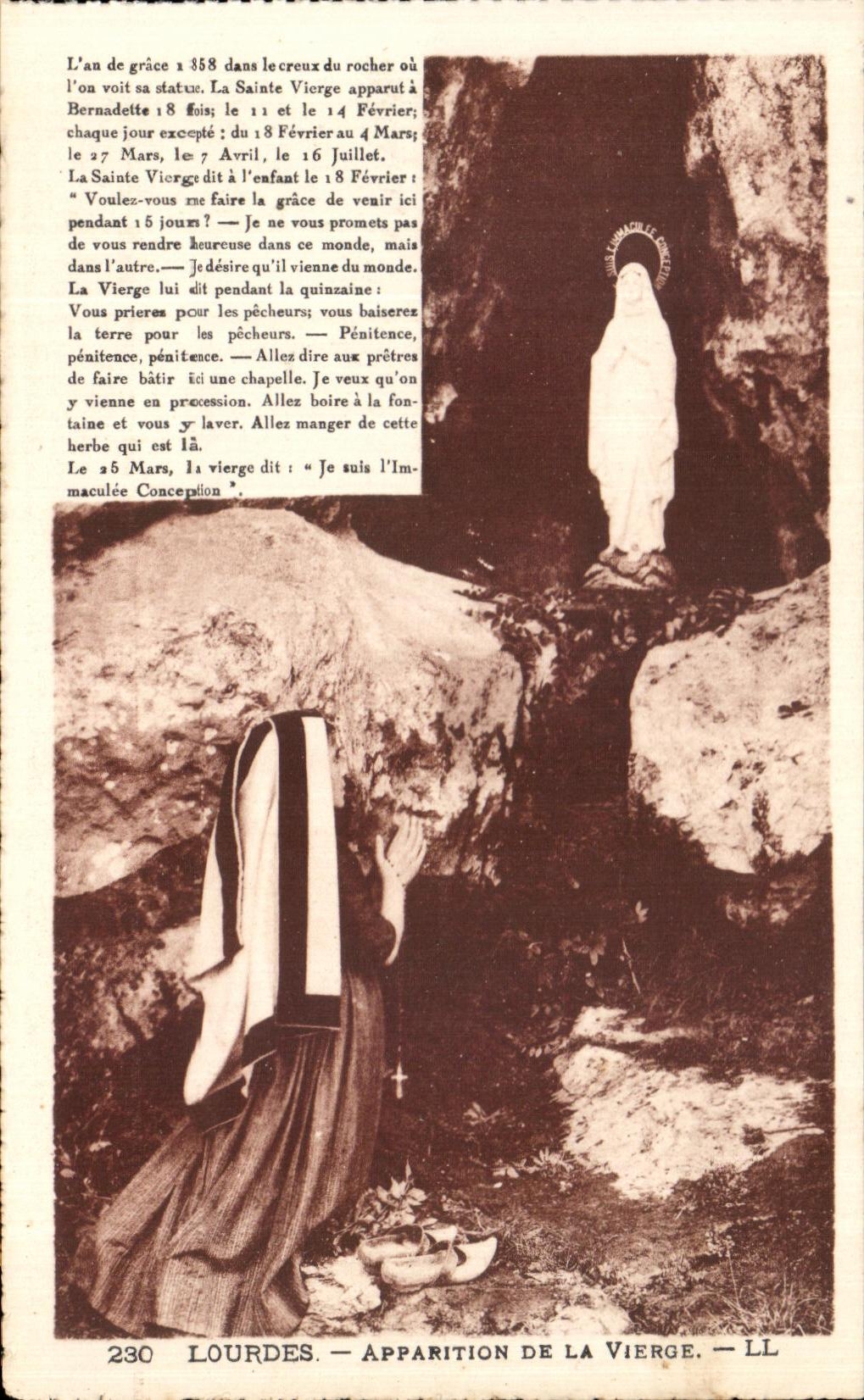 CPA Lourdes Apparition De la Vierge