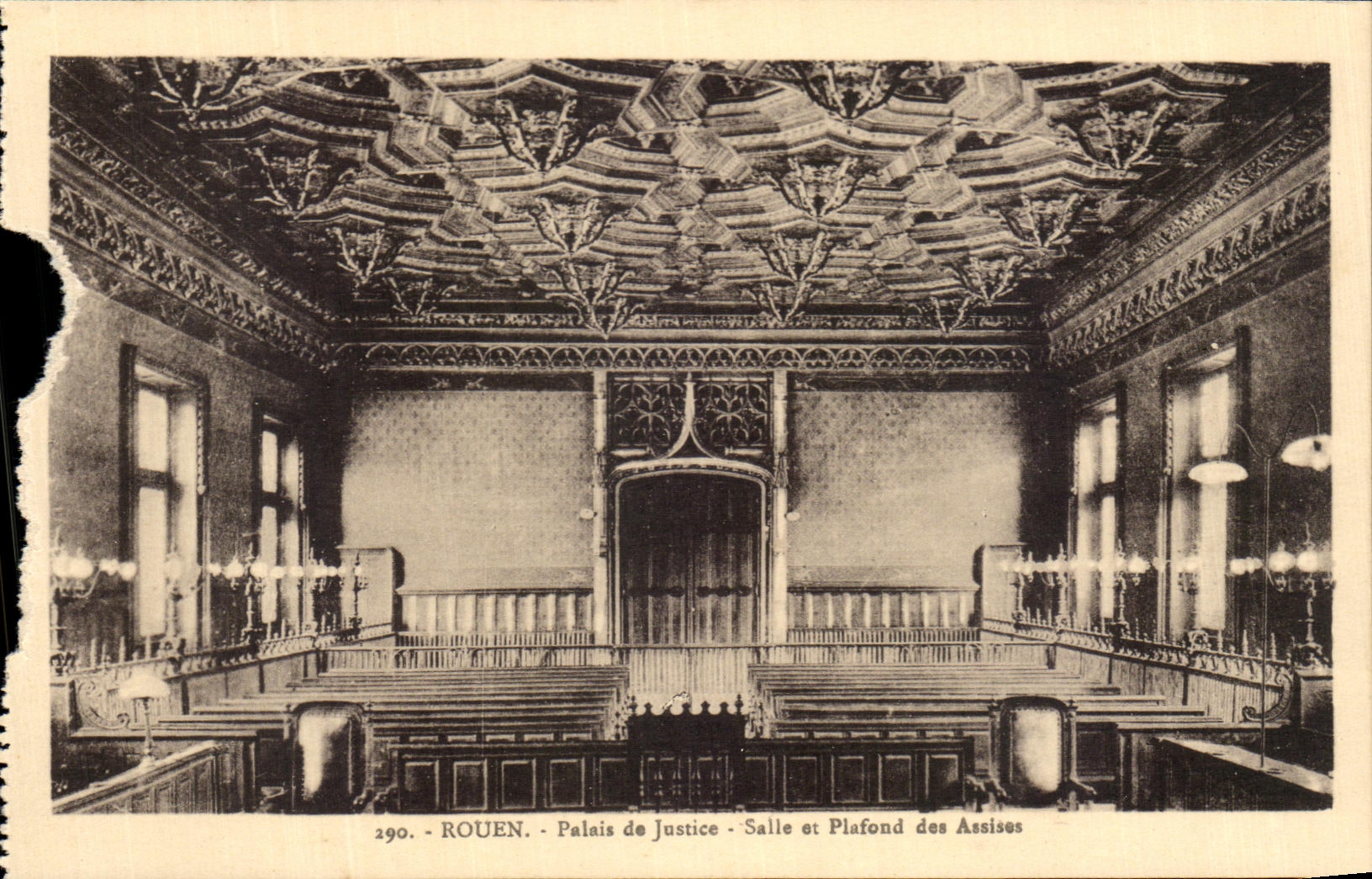 CPA Rouen Palais de Justice Salle et Plafond des Assises