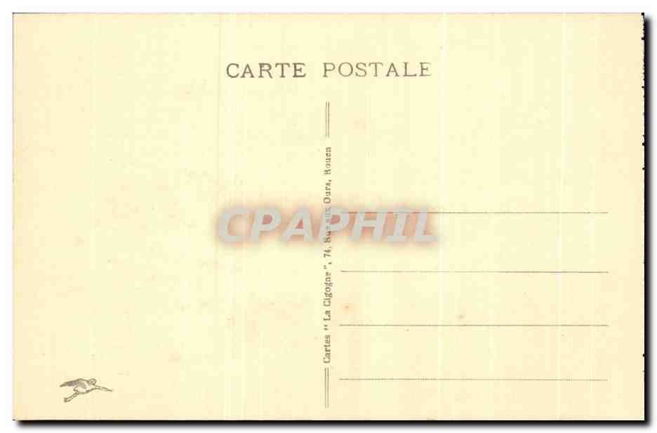 CPA Rouen La Grosse Horloge — Rückseite