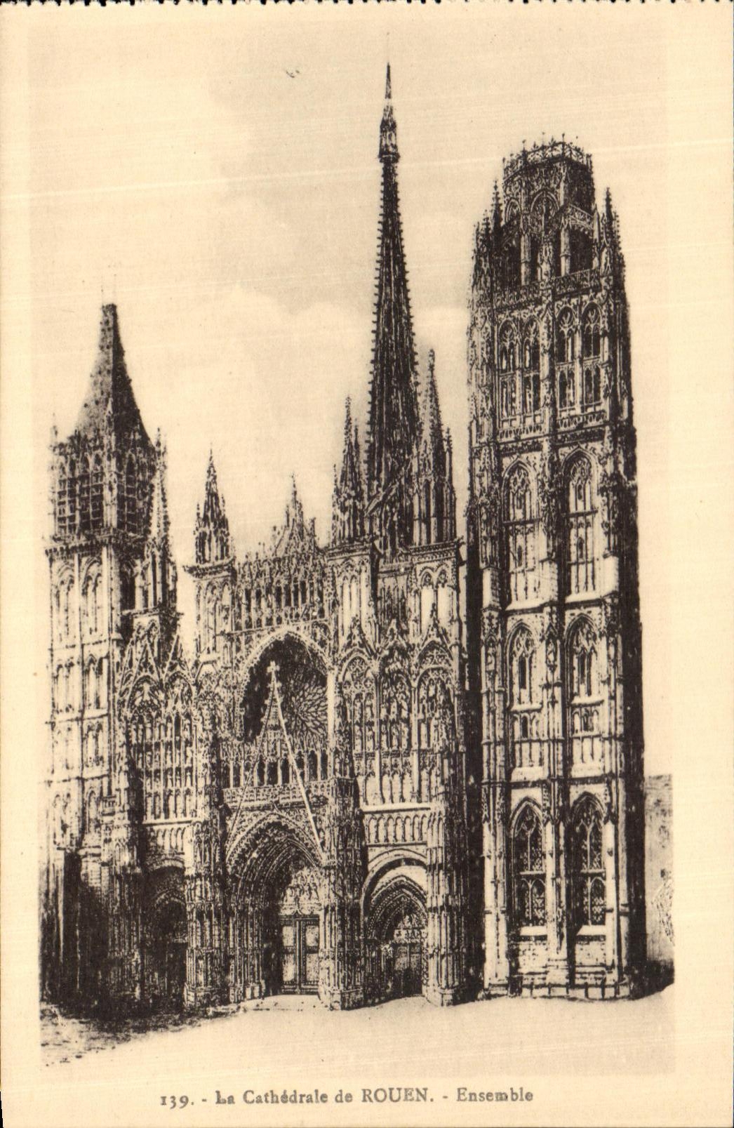 CPA La Cathedrale de Rouen Ensemble