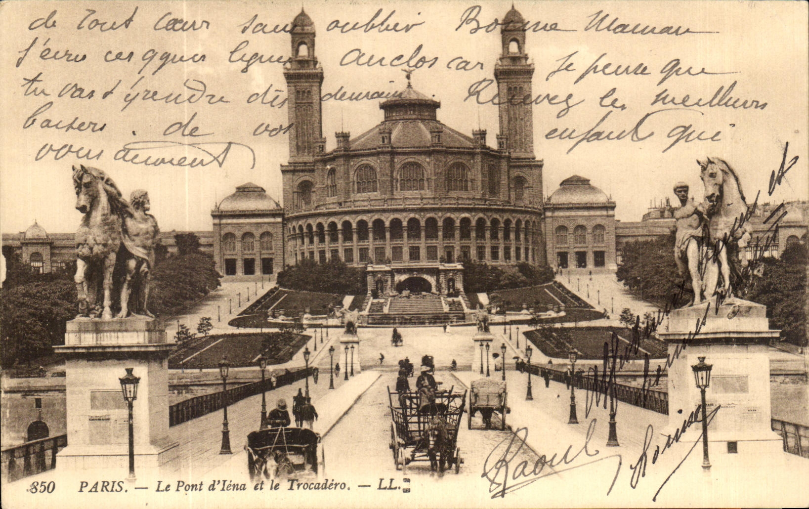 CPA Paris Le Pont d'Iena et le Trocadero