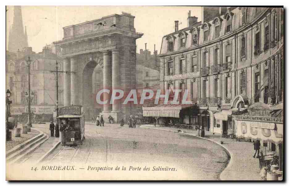 Bordeaux — Perspective de la Porte des Salinières — Éditeur non identifié, n° 14