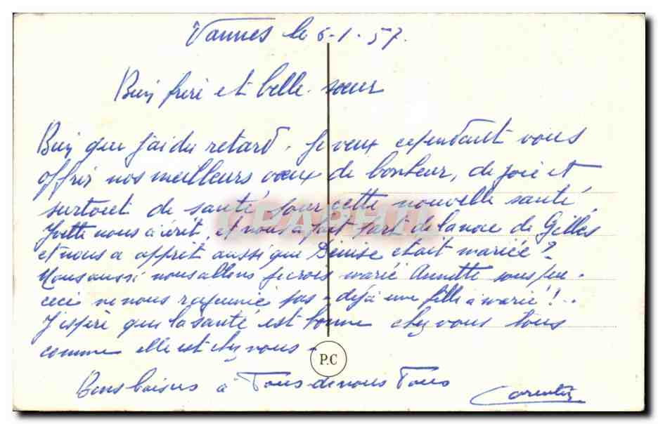 CPA Bonne Annee — Rückseite