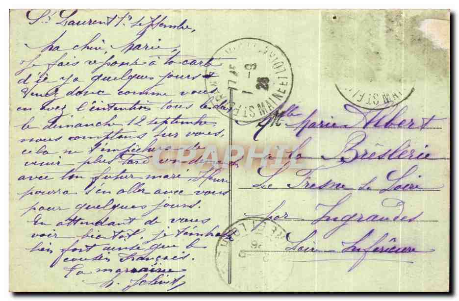 CPA Le Pin En Mauges Statue DE Cathelineau Dans L'Eglise — Verso